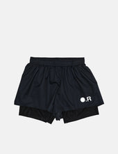 Optimistic Runners Layered Shorts - Black