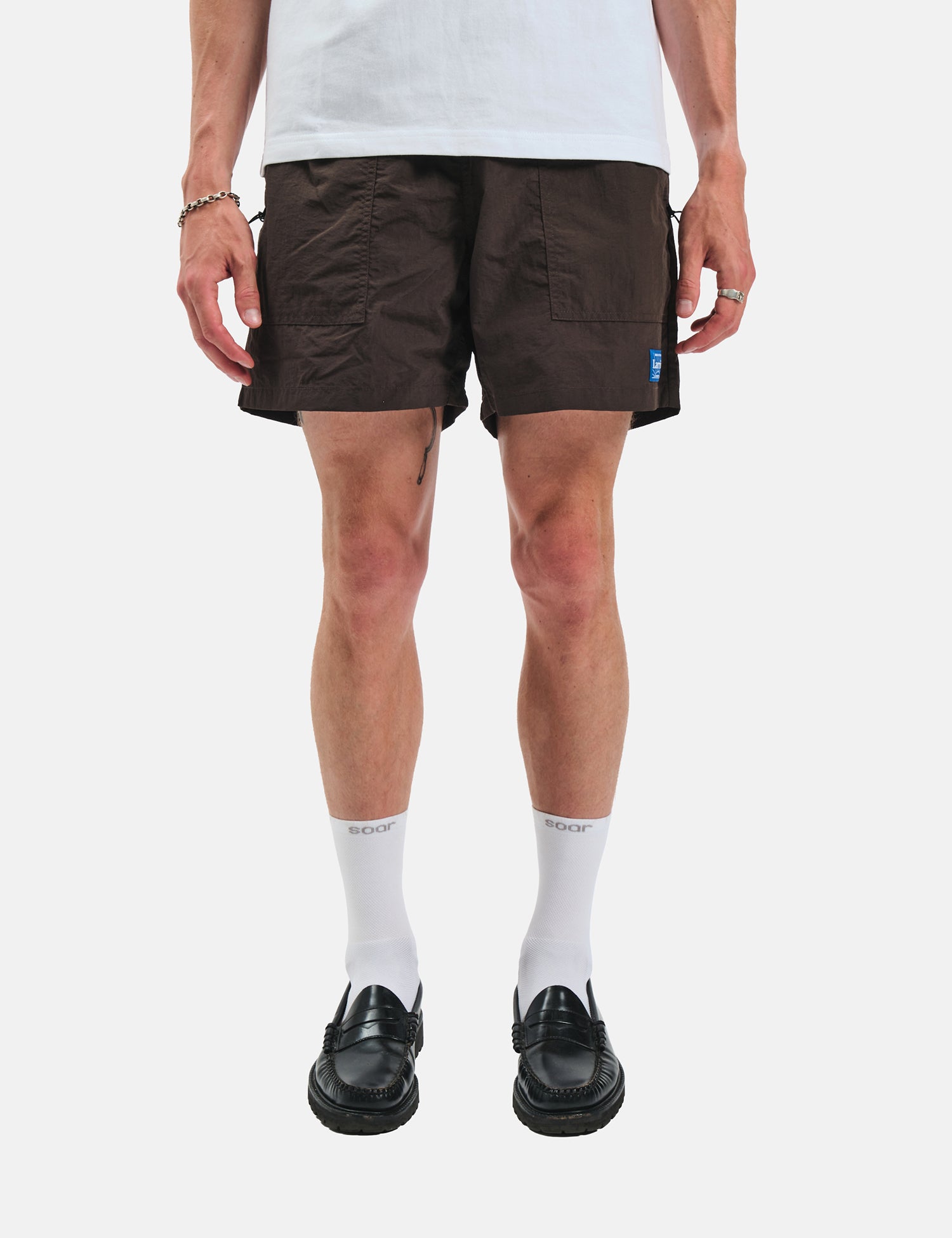 Larriet x Article Exclusive Rec Shorts (Nylon Taffeta ) - Brown
