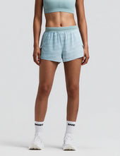 Bandit Women's CoolGrid 3" Split Shorts (Uneven Gradient) - Lagoon/Mist