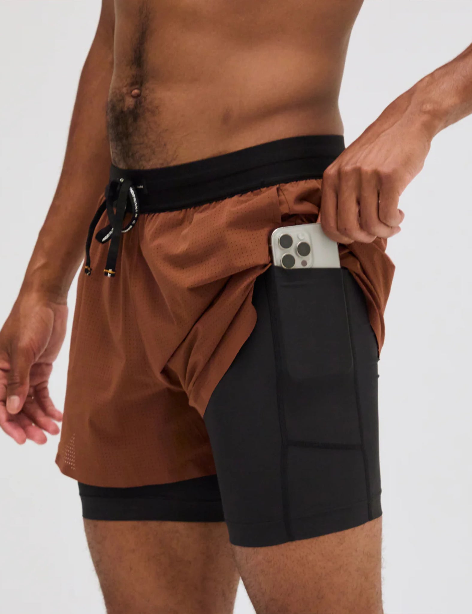 Bandit Vento 2-In-1 Run Short - Coffee Bean