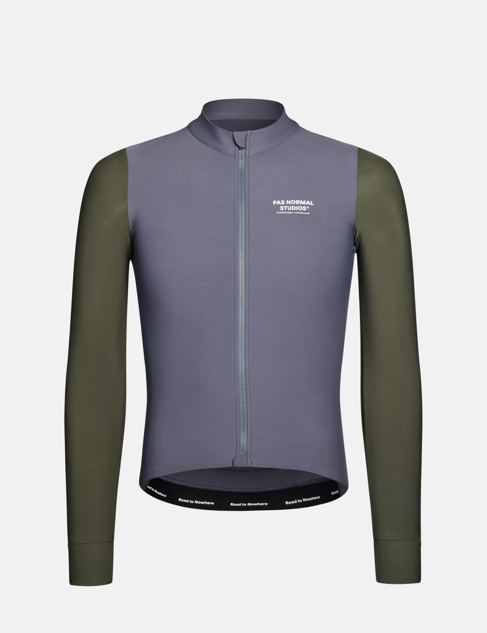 Pas Normal Studios Mechanism Long Sleeve Jersey - Steel Grey/Dark Olive