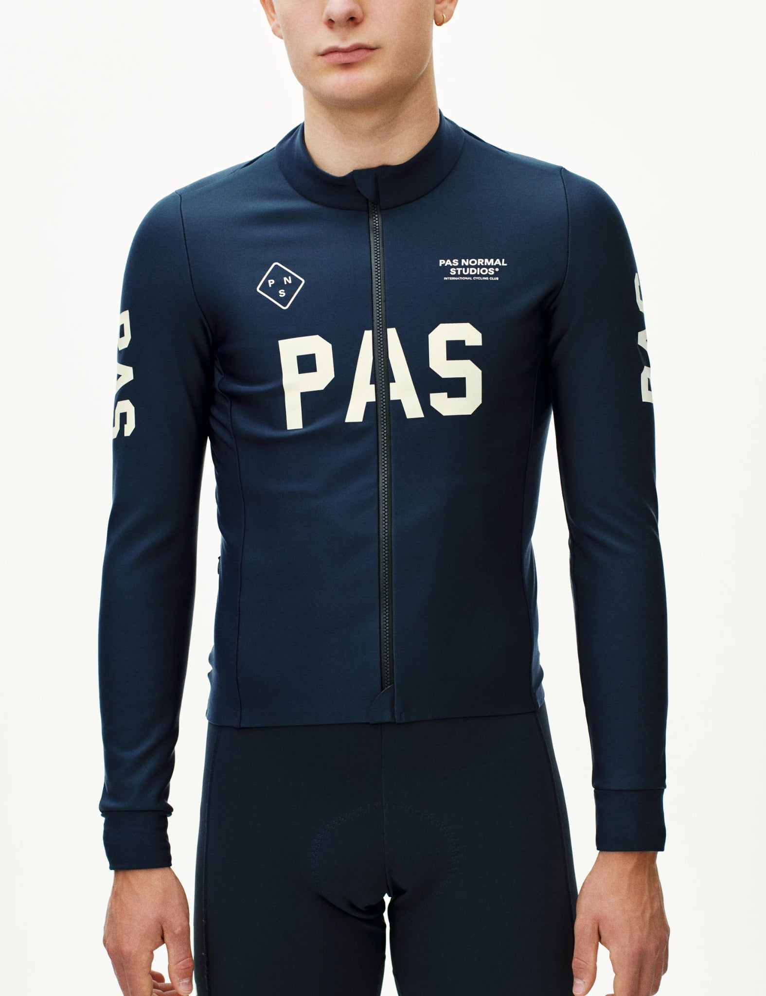Pas Normal Studios PAS Mechanism Thermal Long Sleeve Jersey - Navy Blue