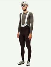 Pas Normal Studios Mechanism Thermal Bib Tights - Dark Coffee Brown
