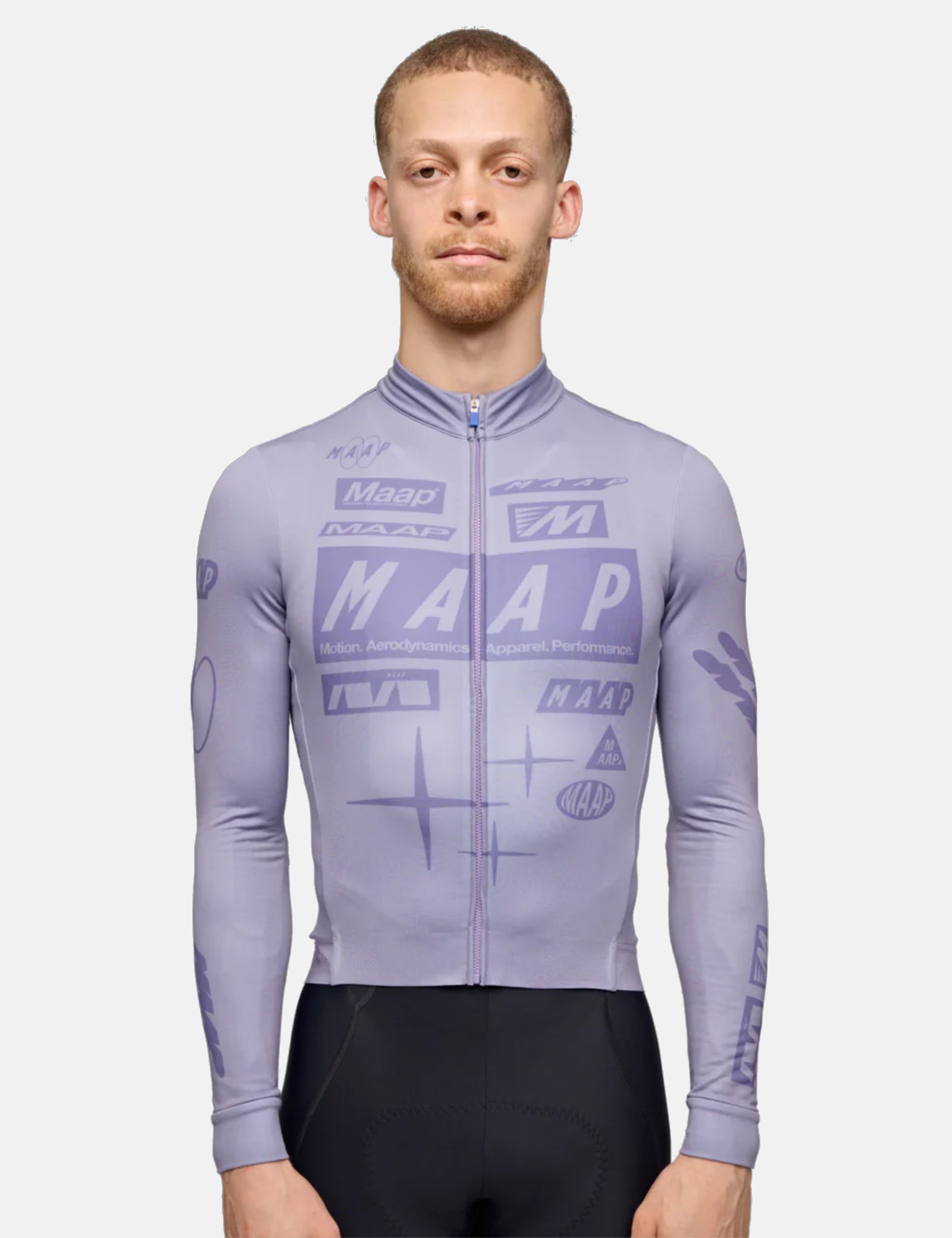 MAAP Drome Thermal Long Sleeve Jersey - Silver Bullet