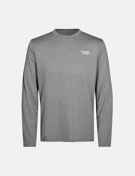 Pas Normal Studios Balance LS T-Shirt - Medium Grey | Benchmark.