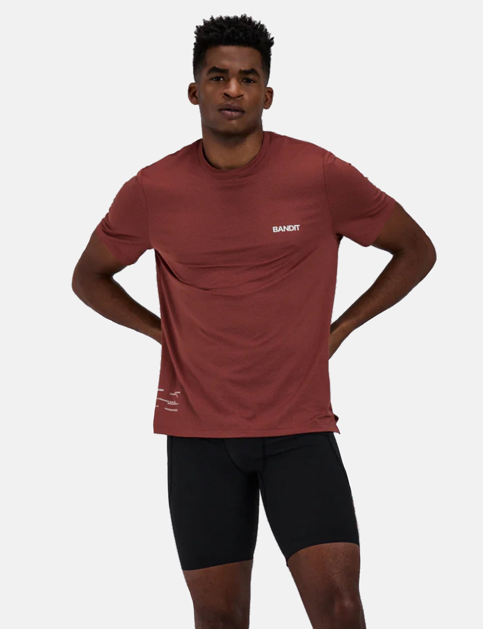Bandit Men's Micromesh Run T-Shirt - Mahogany Brown