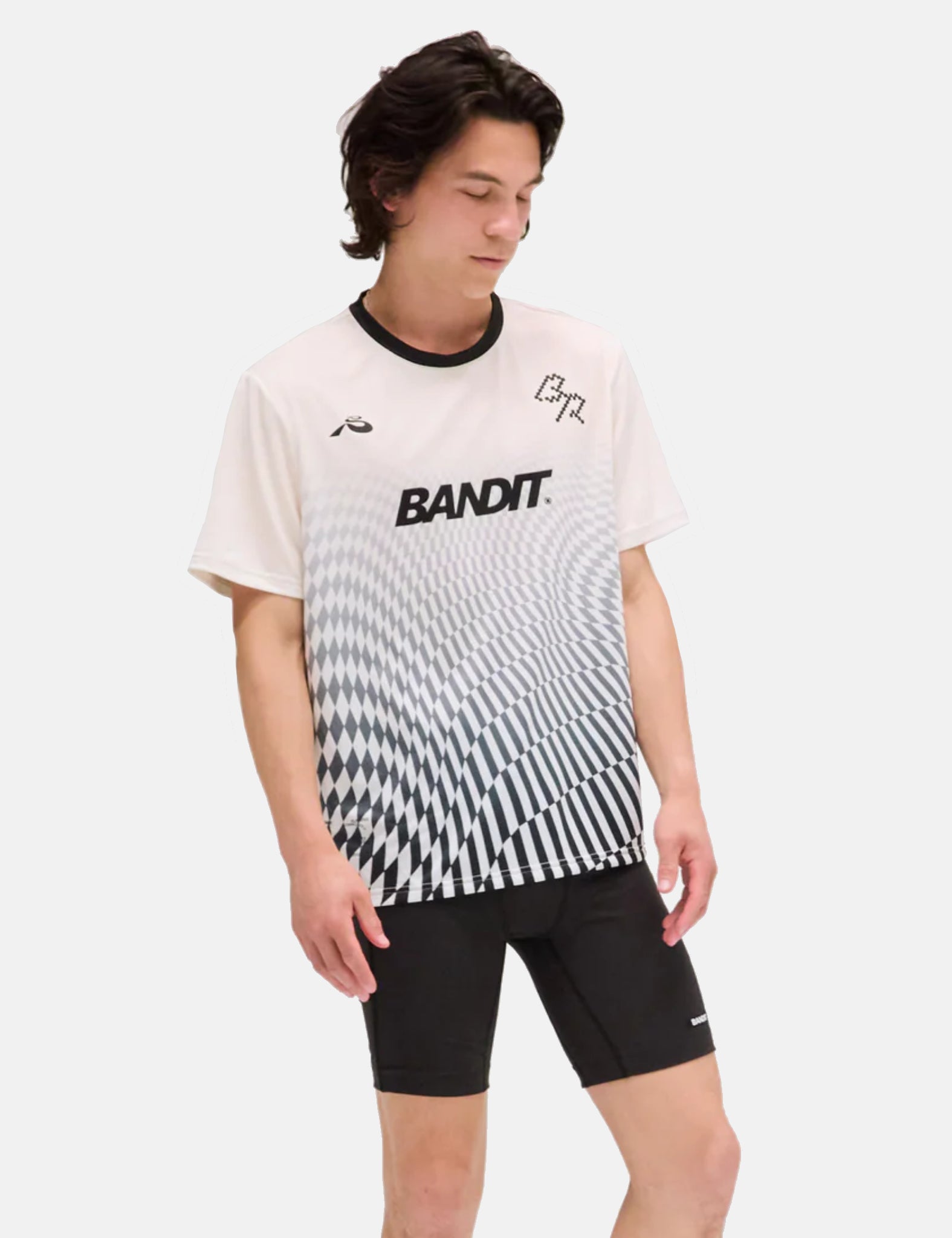 Bandit Drift Mosaic Performance T-Shirt - Chalk