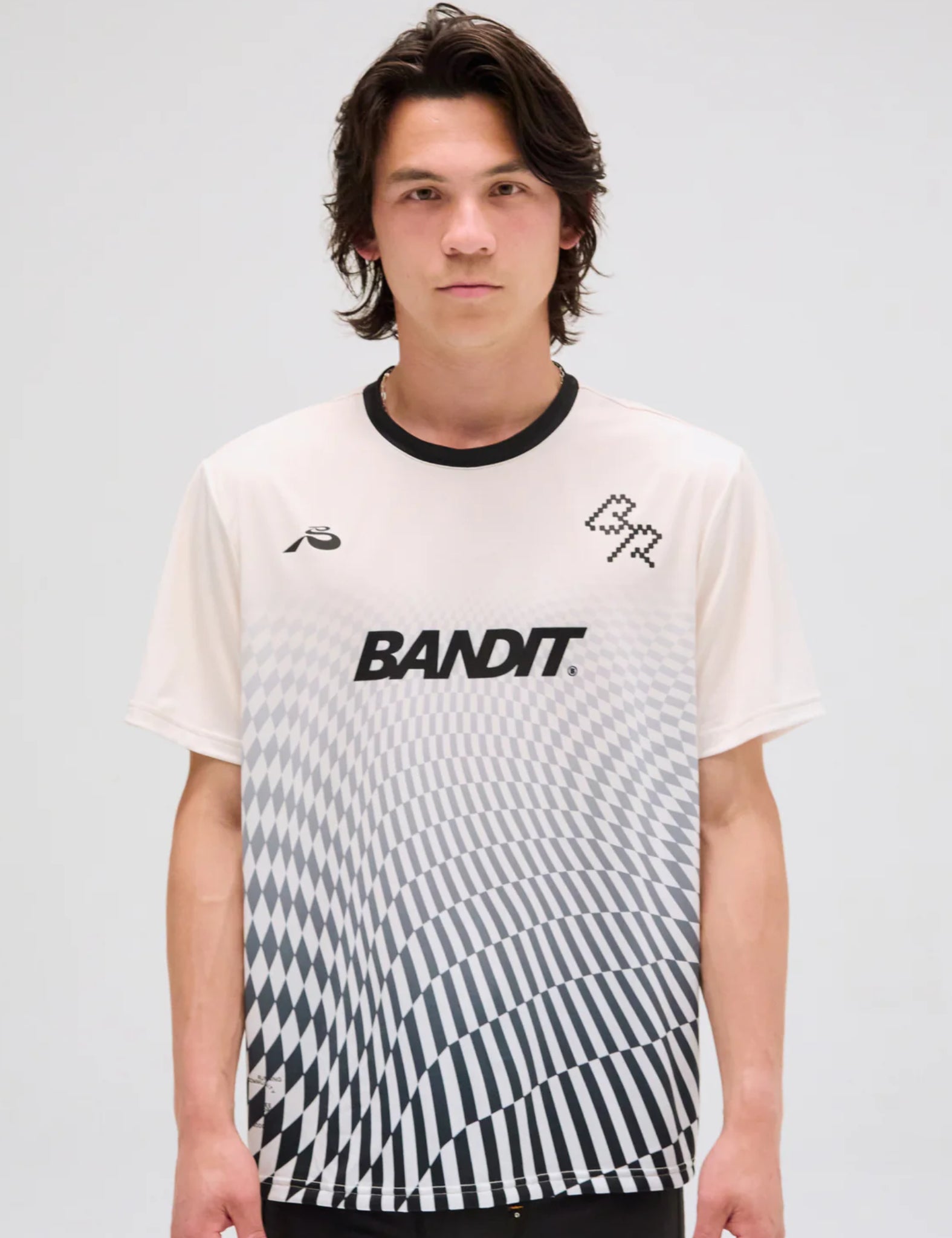 Bandit Drift Mosaic Performance T-Shirt - Chalk