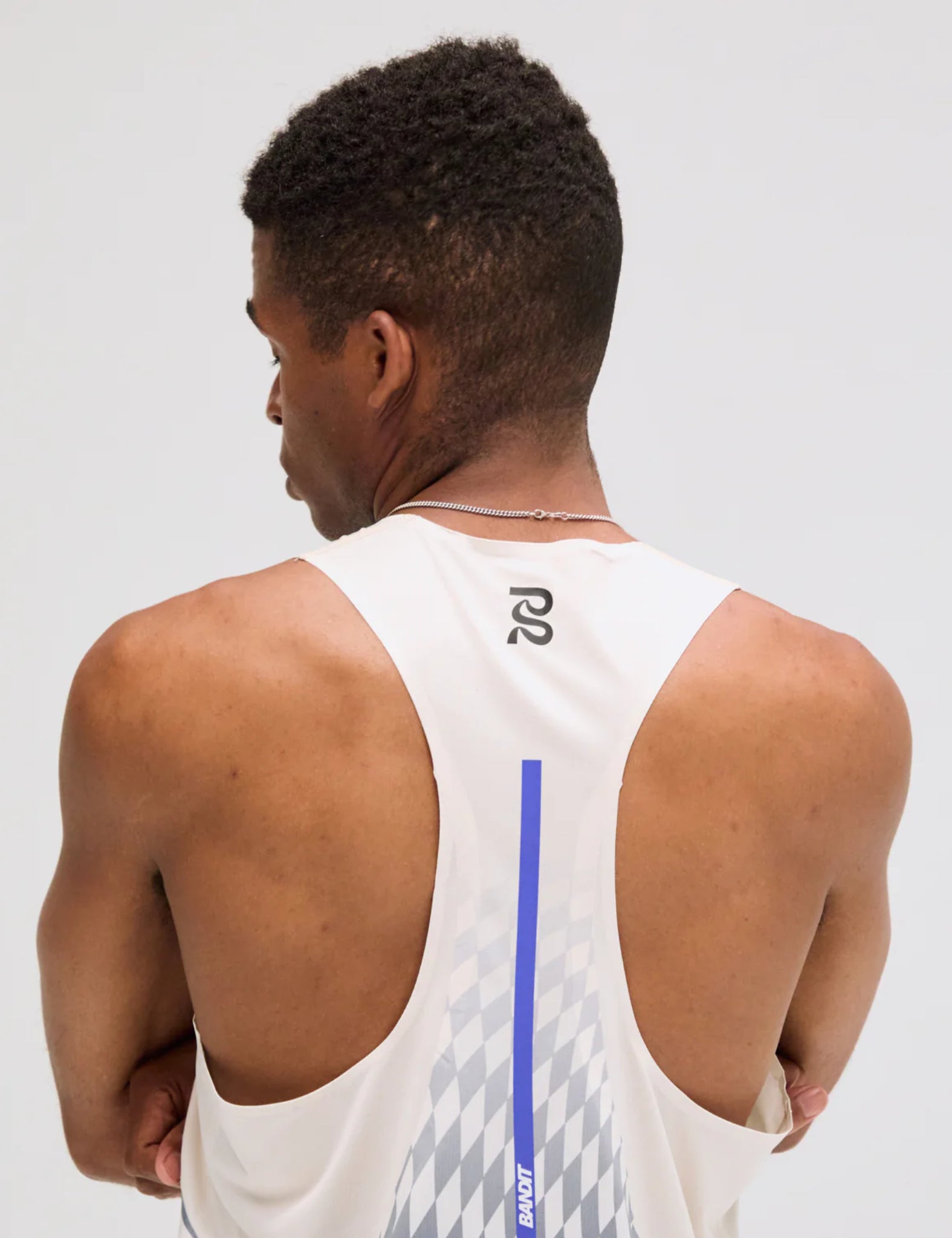Bandit Drift Mosaic Racing Singlet - Black w/ Chalk