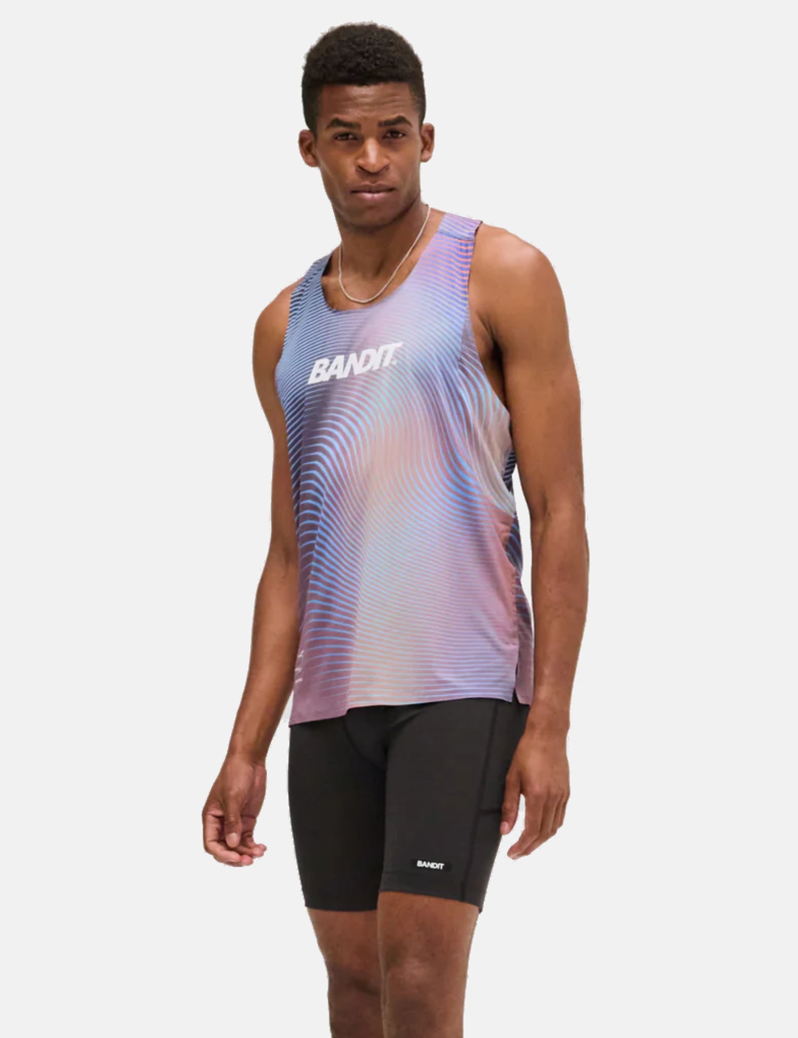 Bandit Drift Mirage Racing Singlet - Deep Peri Blue w/ Rust