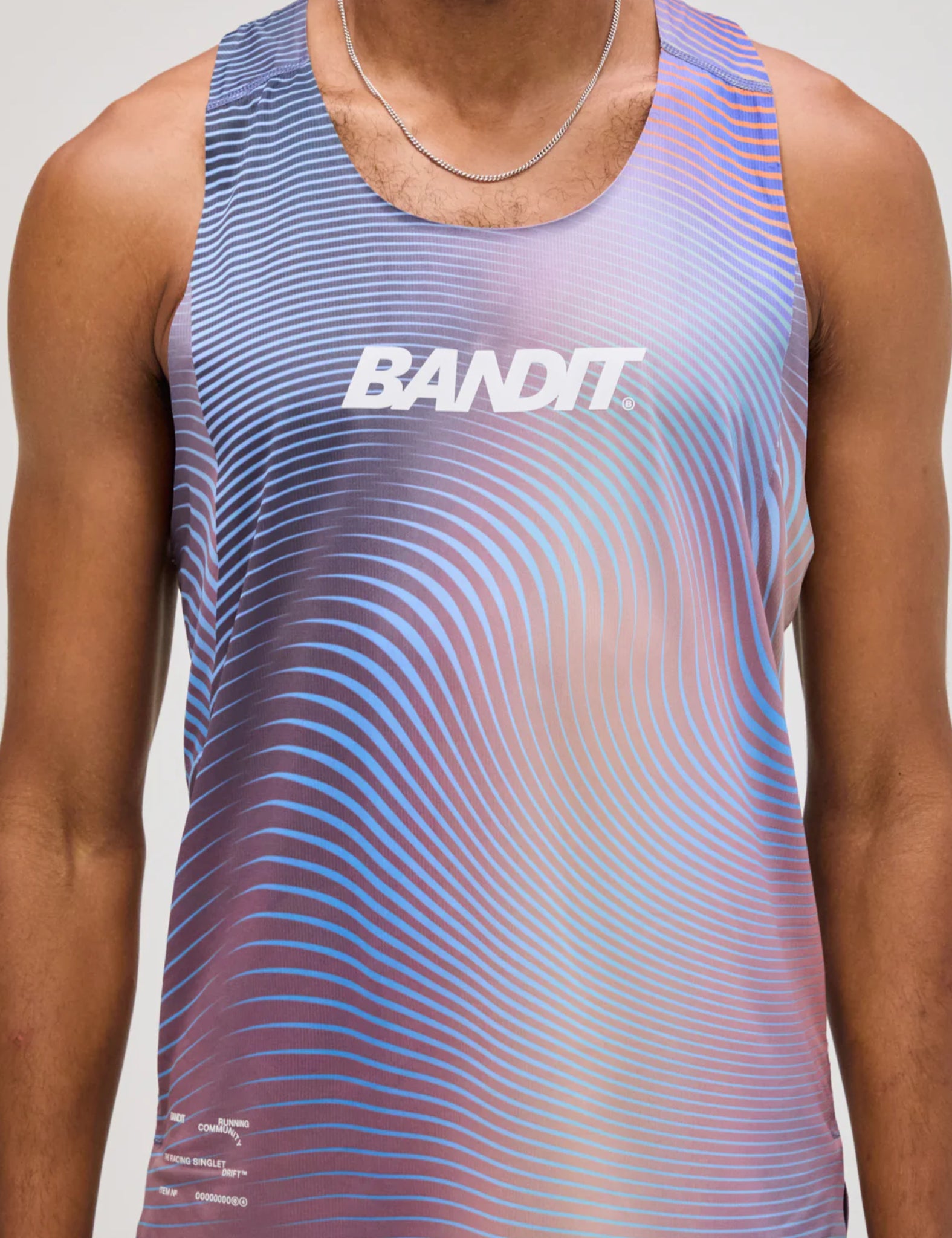 Bandit Drift Mirage Racing Singlet - Deep Peri Blue w/ Rust