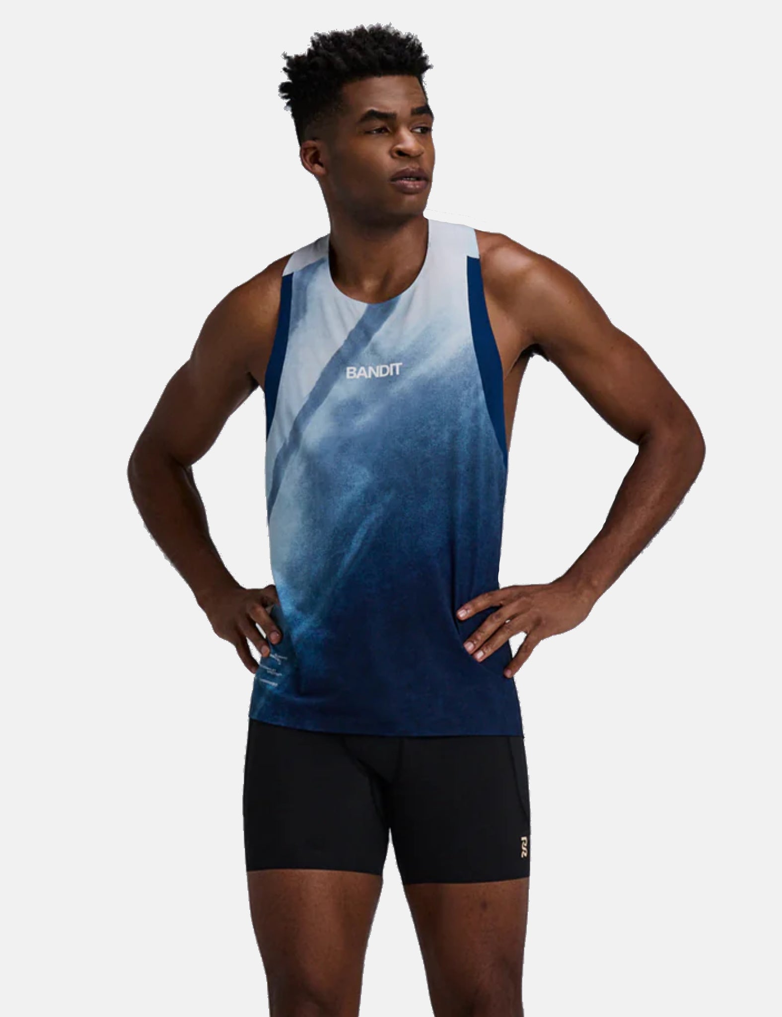 Bandit Men's Specter™ Race Singlet - Undertow Ink Blue Multi