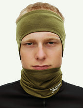 Pas Normal Studios Logo Merino Headband - Khaki Green