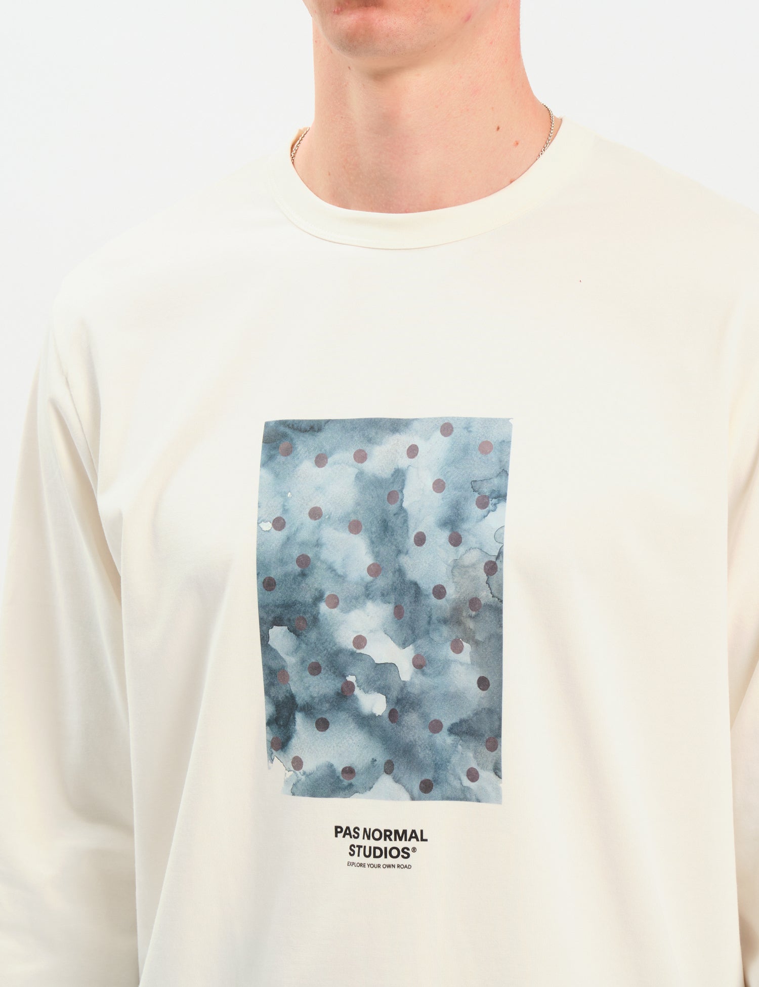 Pas Normal Studios Off-Race Long Sleeve T-Shirt (Cotton Tech) - Off White