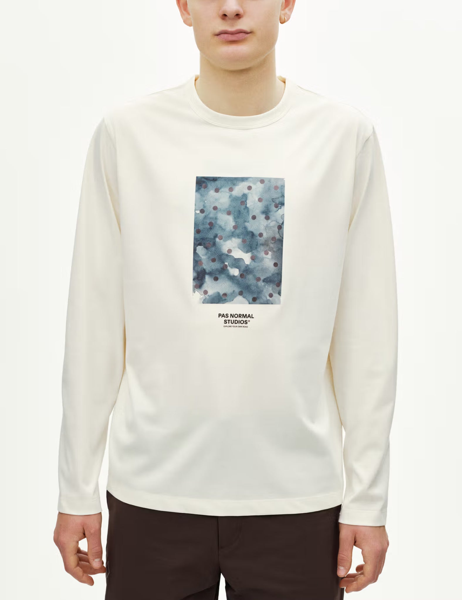 Pas Normal Studios Off-Race Long Sleeve T-Shirt (Cotton Tech) - Off White