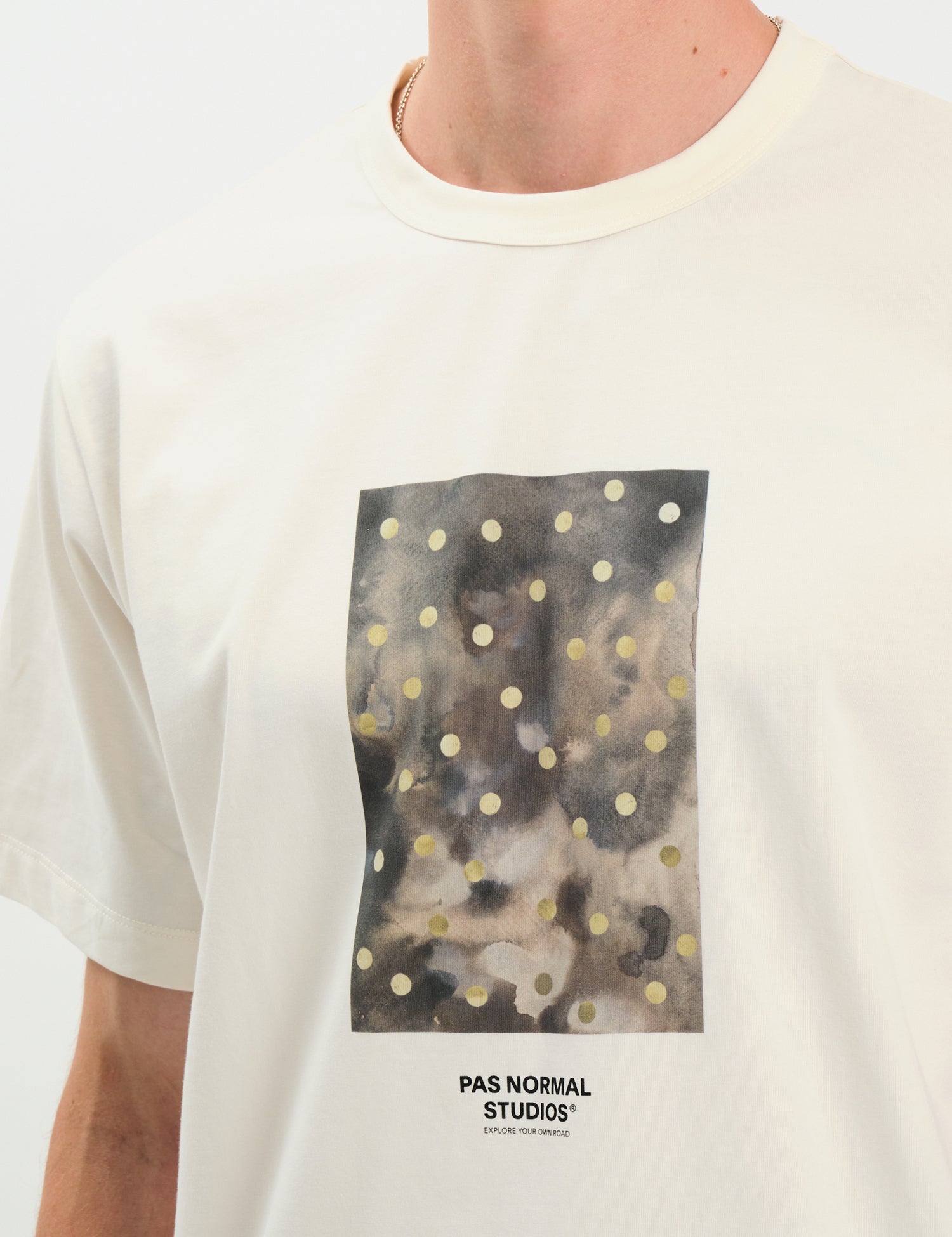 Pas Normal Studios Off-Race Graphic Cotton Tech T-Shirt - Off White