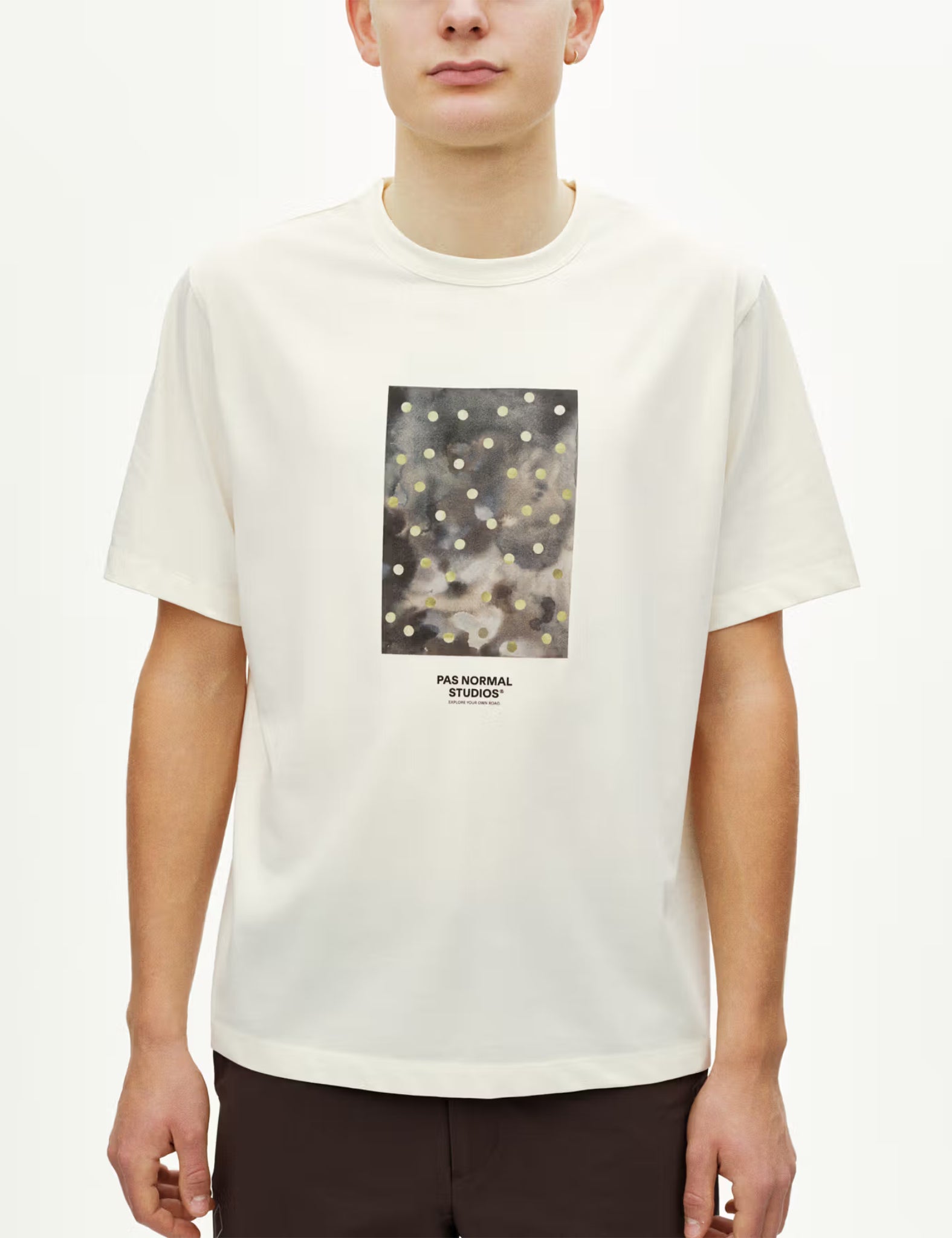 Pas Normal Studios Off-Race Graphic Cotton Tech T-Shirt - Off White