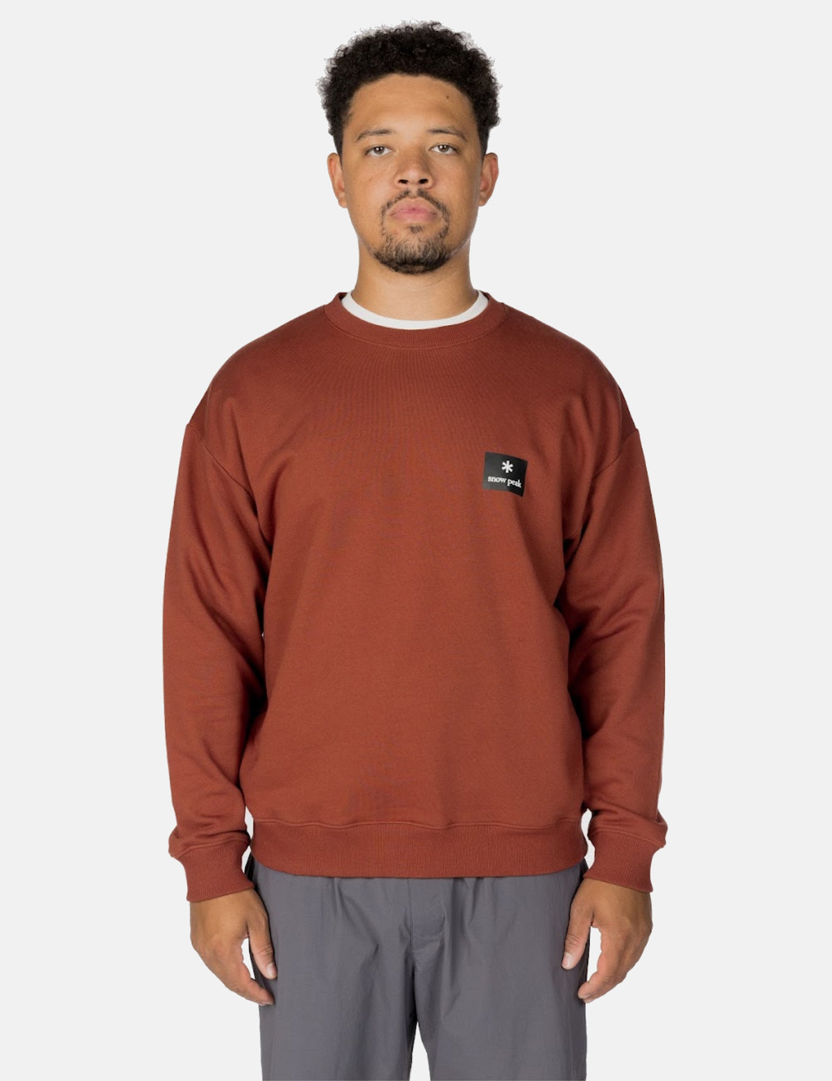 Snow Peak NSD Square Logo Sweatshirt - Light Brown