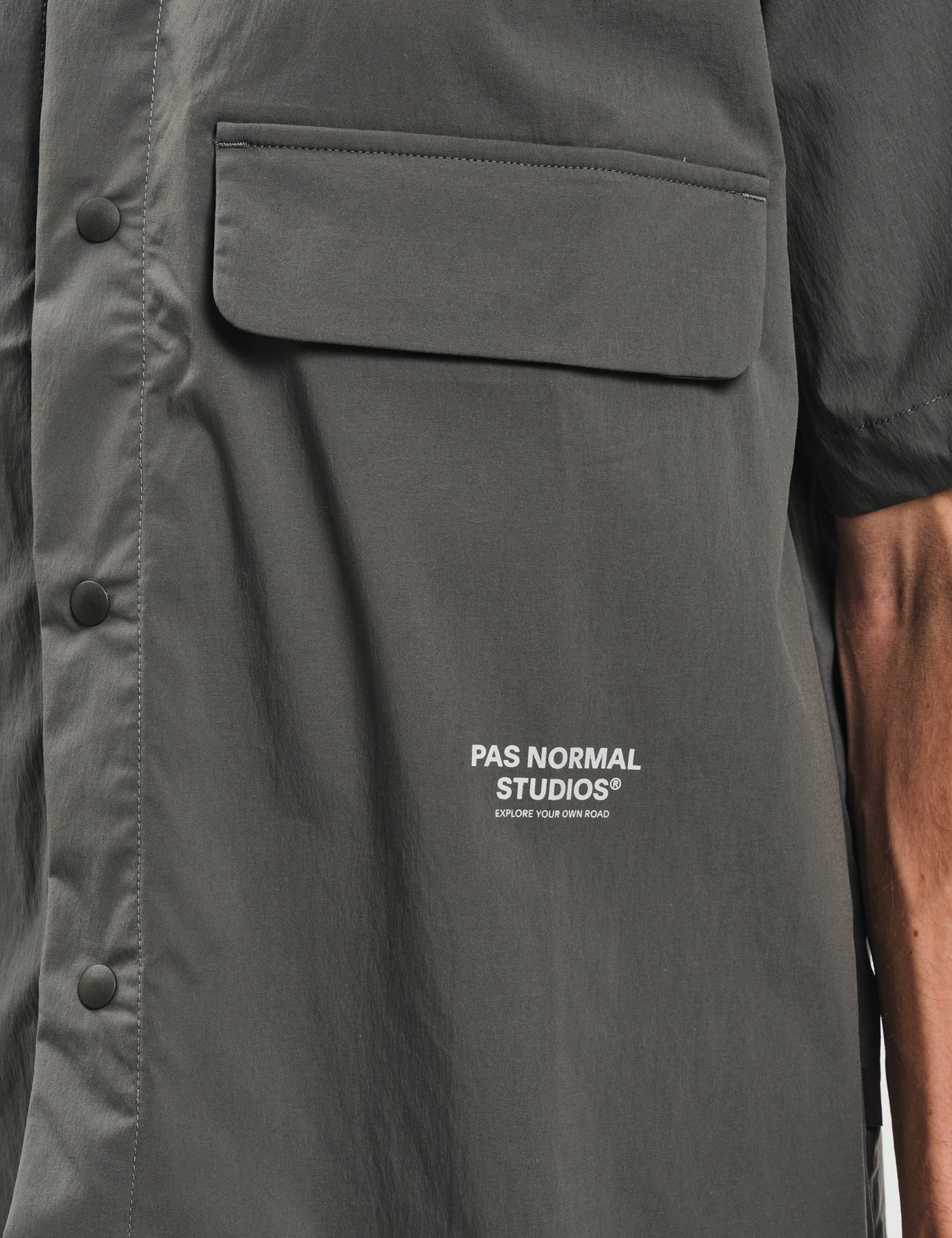 Pas Normal Studios Off-Race Light Tech Shirt - Dark Grey