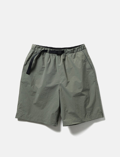 Snow Peak Nylon Tussah 2Way Shorts - Olive Green | Benchmark