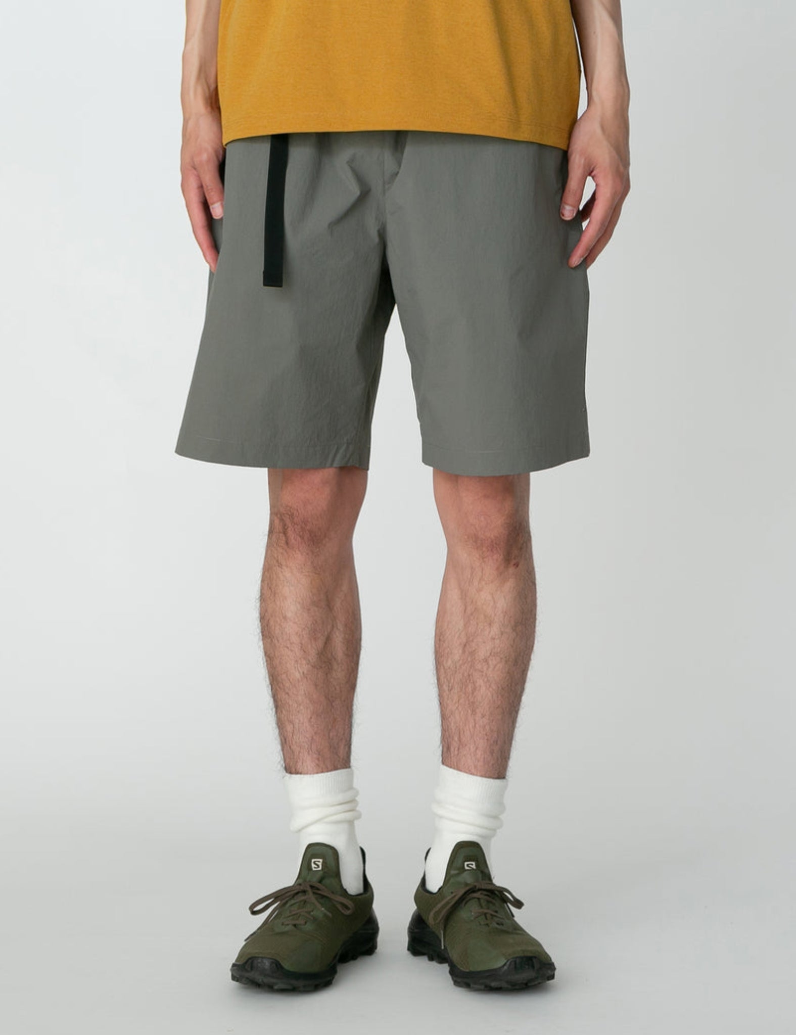 Snow Peak Nylon Tussah 2Way Shorts - Olive Green | Benchmark