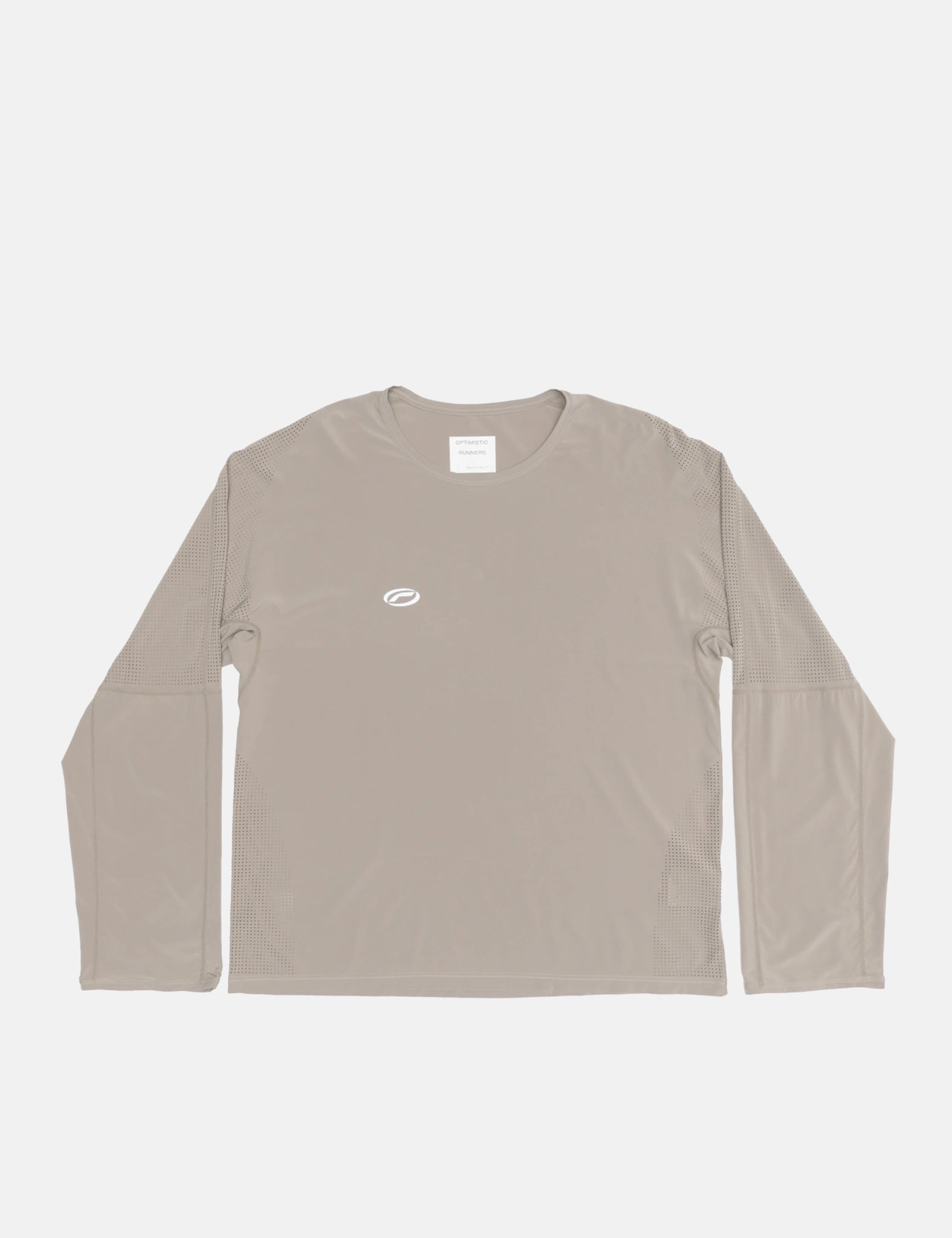 Optimistic Runners Perforated LS T-Shirt Camel
