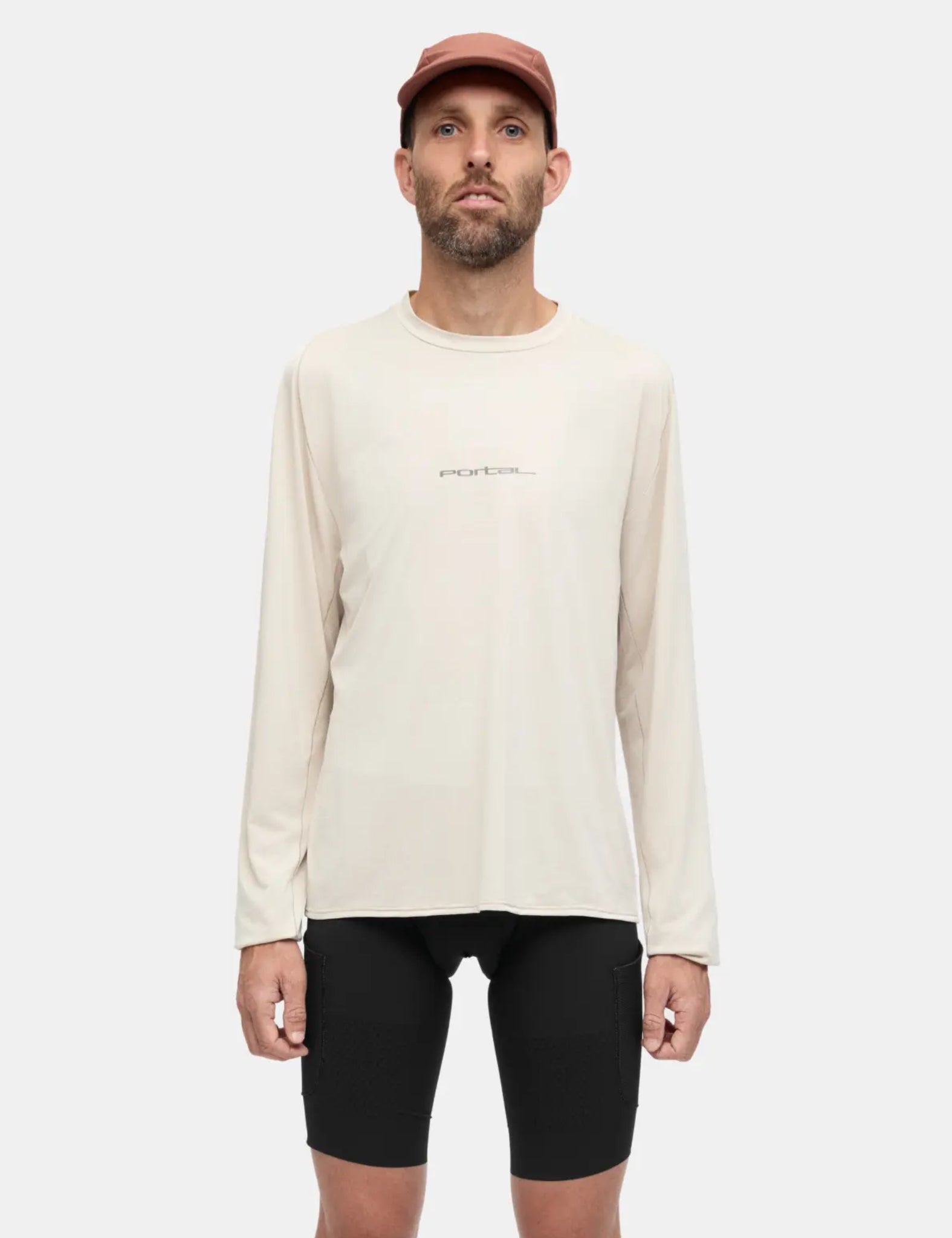Portal Lateral Peak Long Sleeve T-Shirt - Bone White