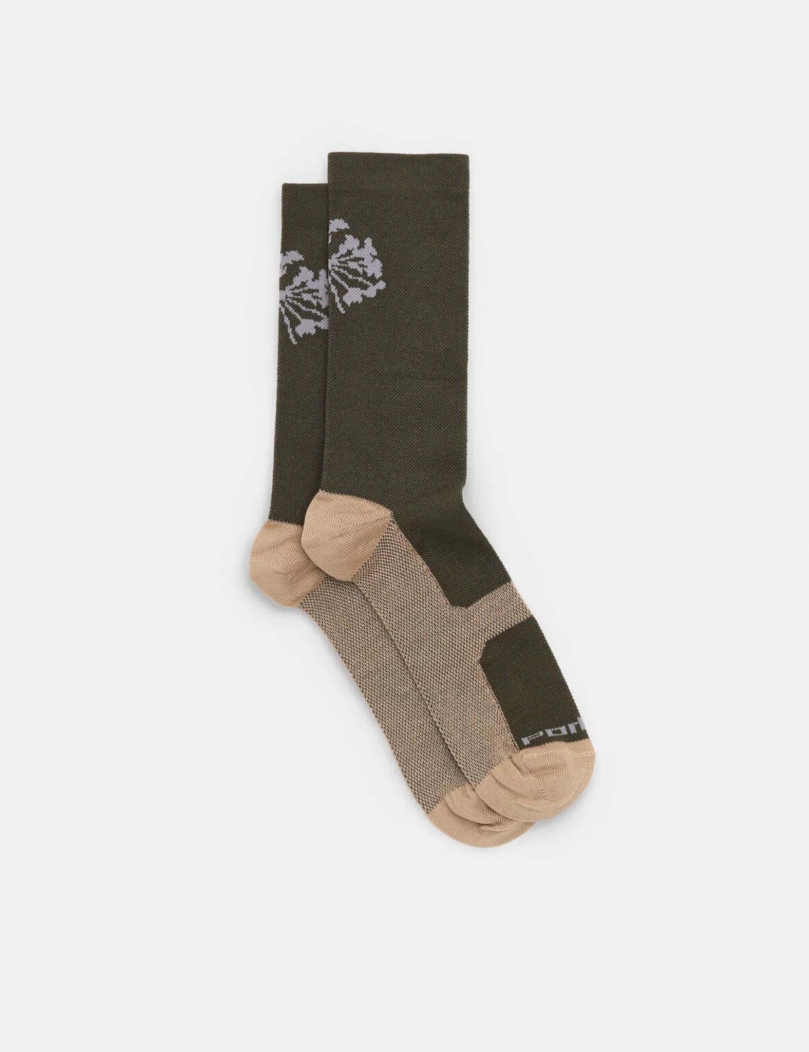 Portal Pattern Active Socks - Dusky Green