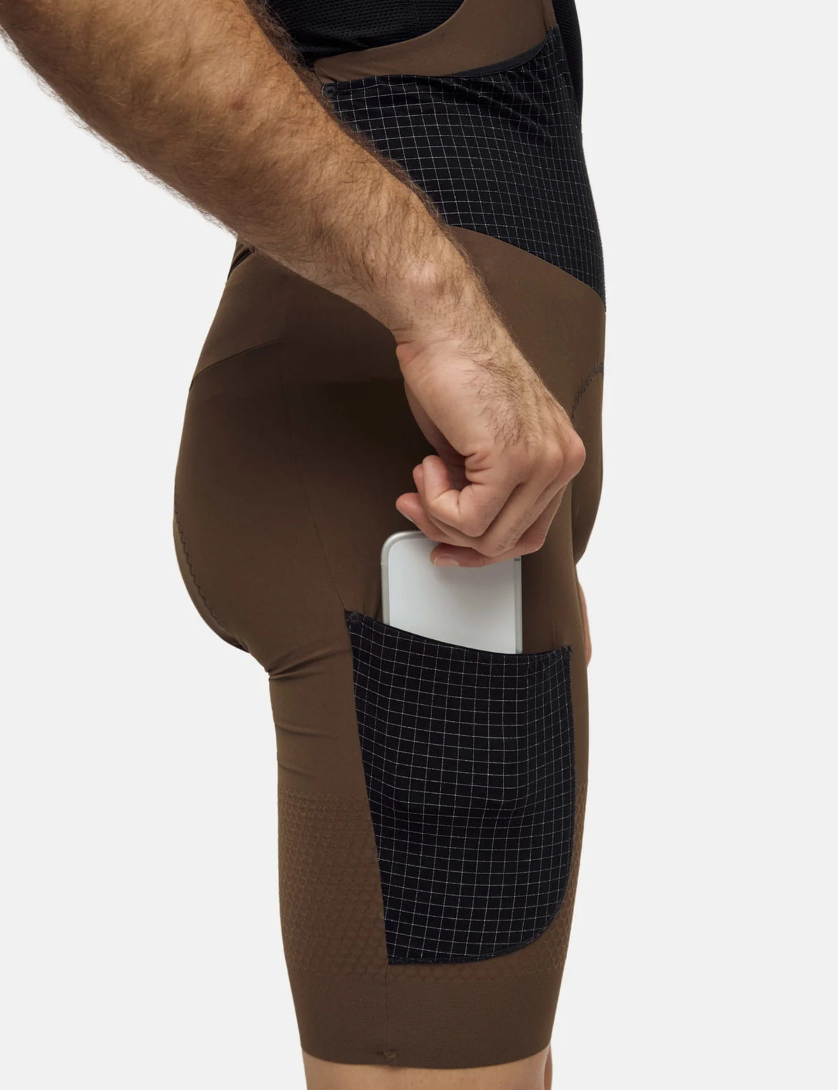 Portal Realm Cargo Bib Shorts - Slate Black/Brown