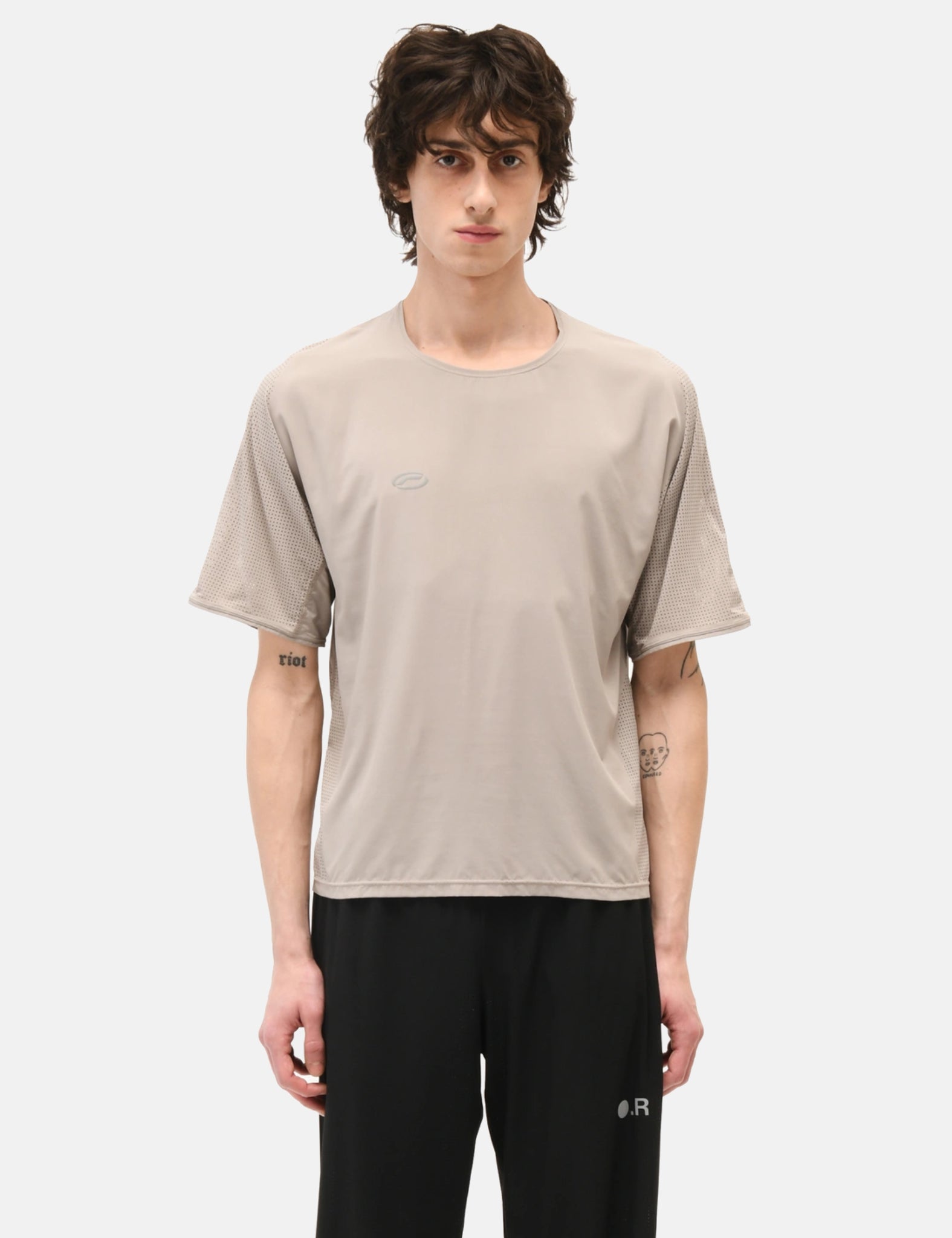 Optimistic Runners Perforated T-Shirt - Camel