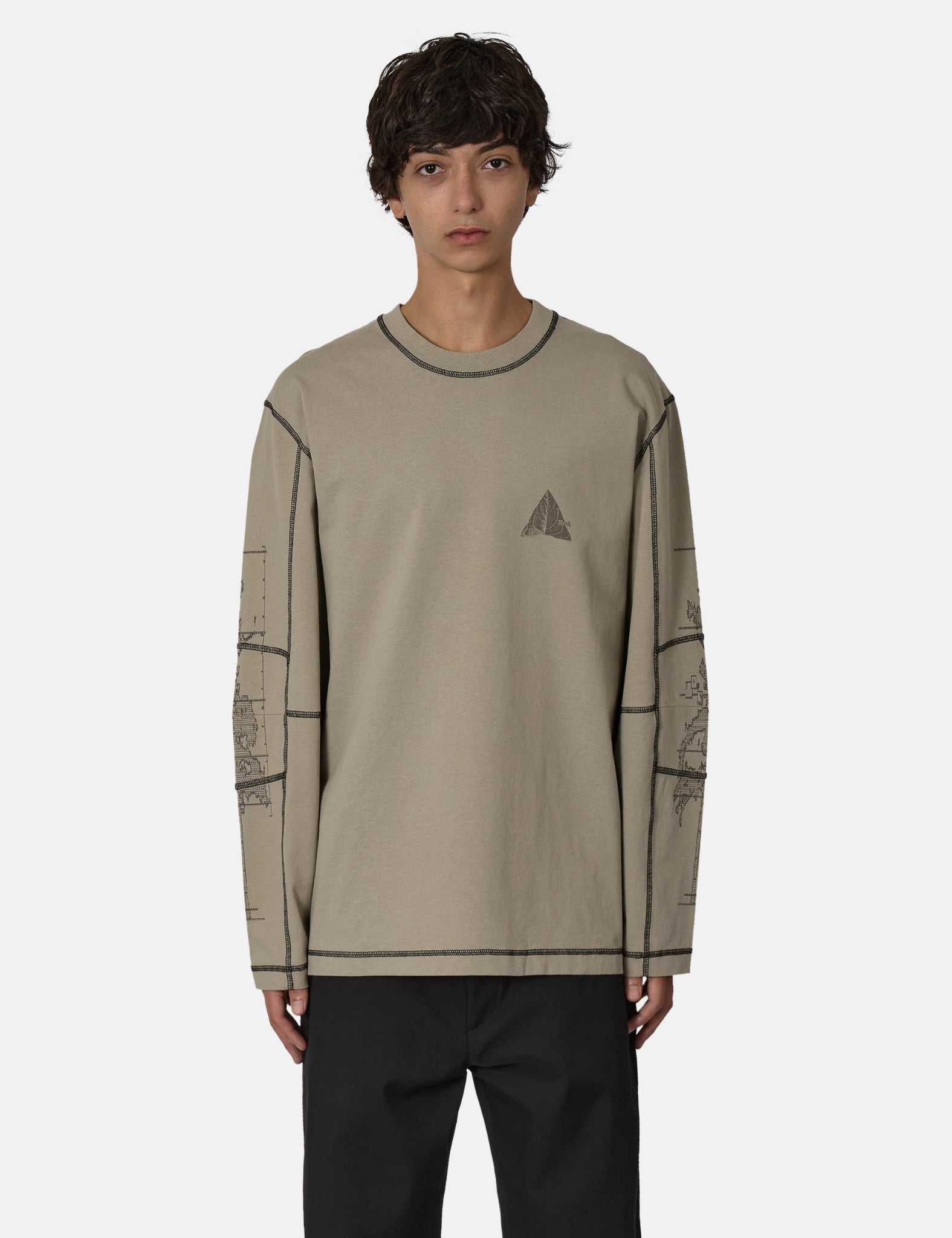 ROA Neolith Stitch Organic Long Sleeve T-Shirt - Pale Green