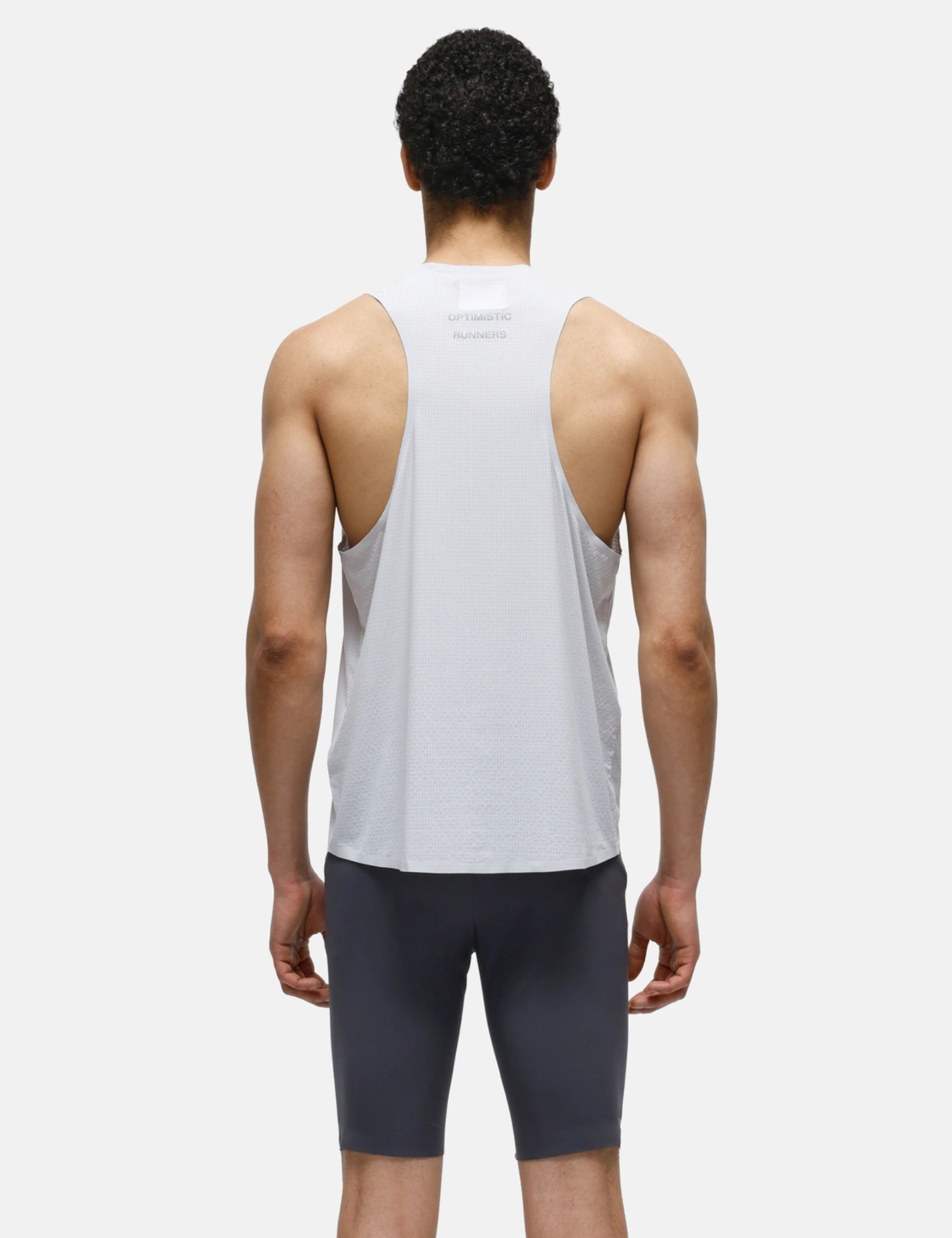 Optimistic Runners Race Singlet - Cool Grey