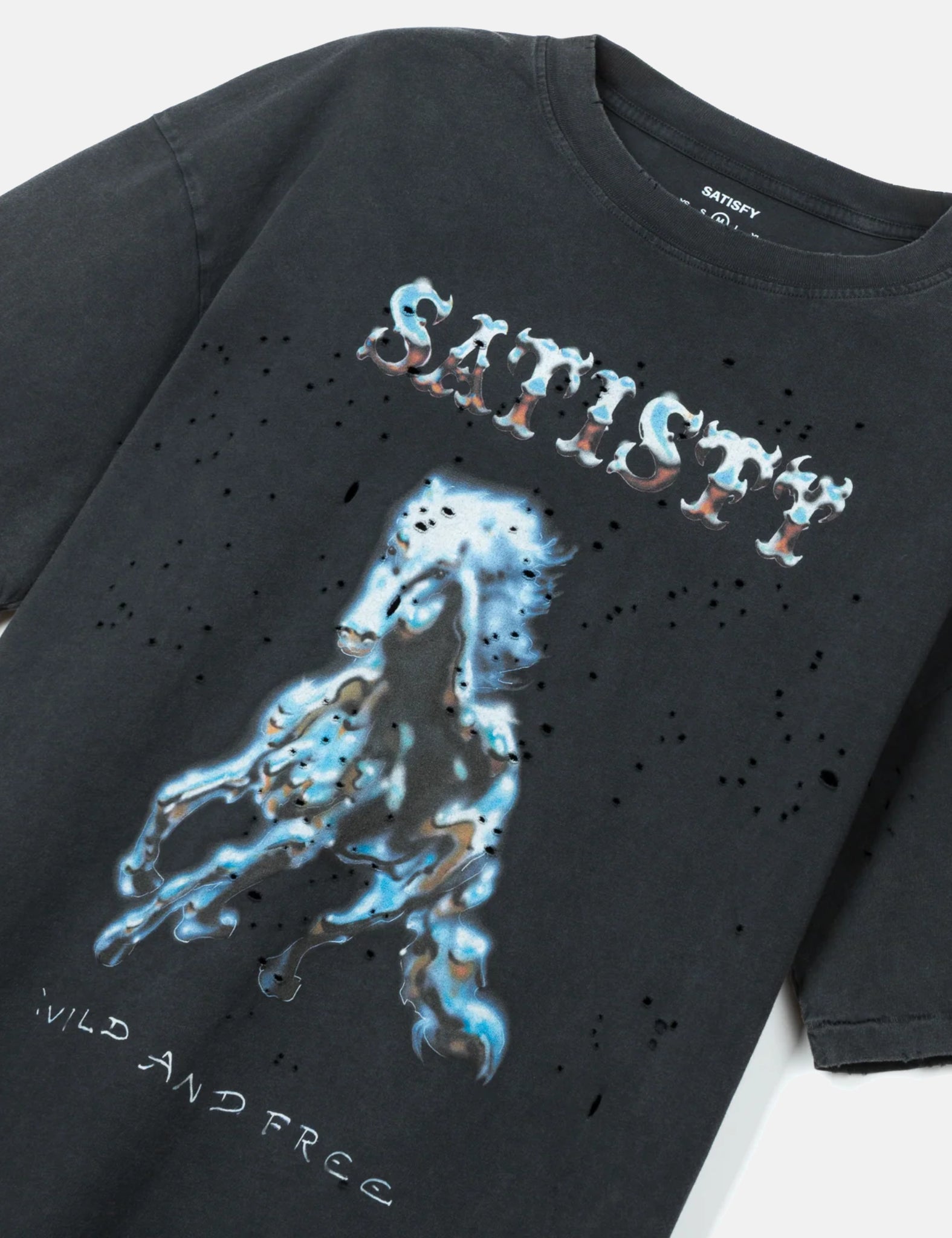 Satisfy MothTech T-Shirt (Horse) - Aged Black | Benchmark.