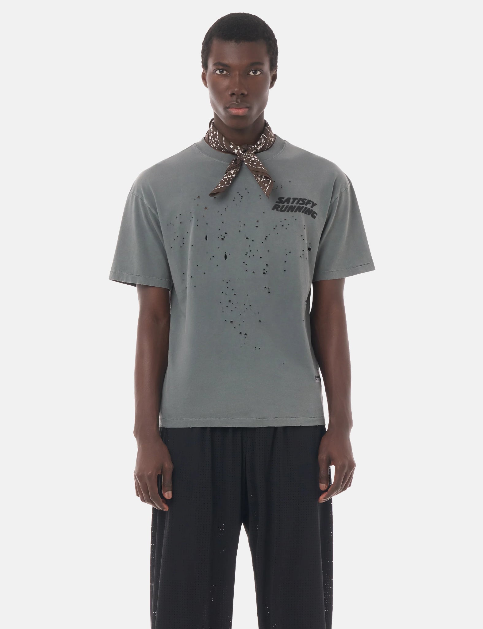 Satisfy MothTech T-Shirt - Faded Black | Benchmark.