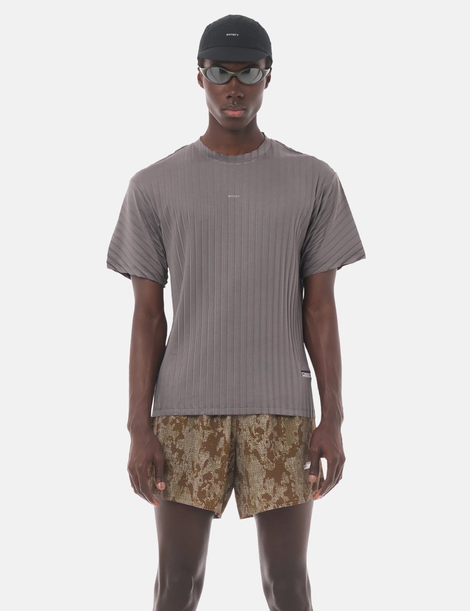 Satisfy AuraLite Pleated T-Shirt - Granite Gray