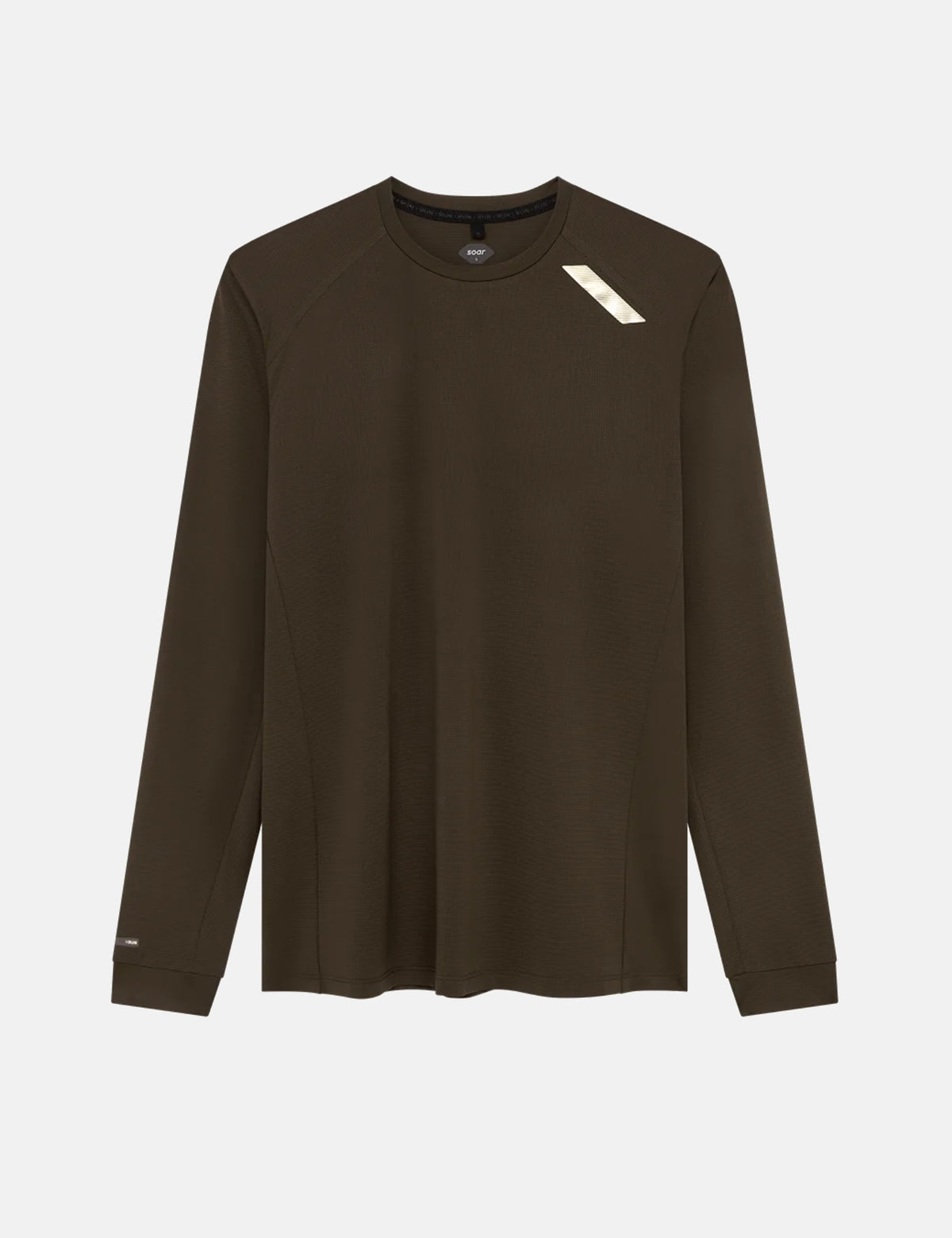 Soar Running Long Sleeve Tech T-Shirt  - Dark Brown
