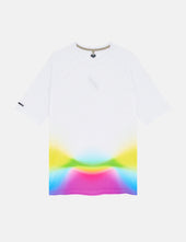 Soar Running Men's Race T-Shirt - White/Summer Rainbow