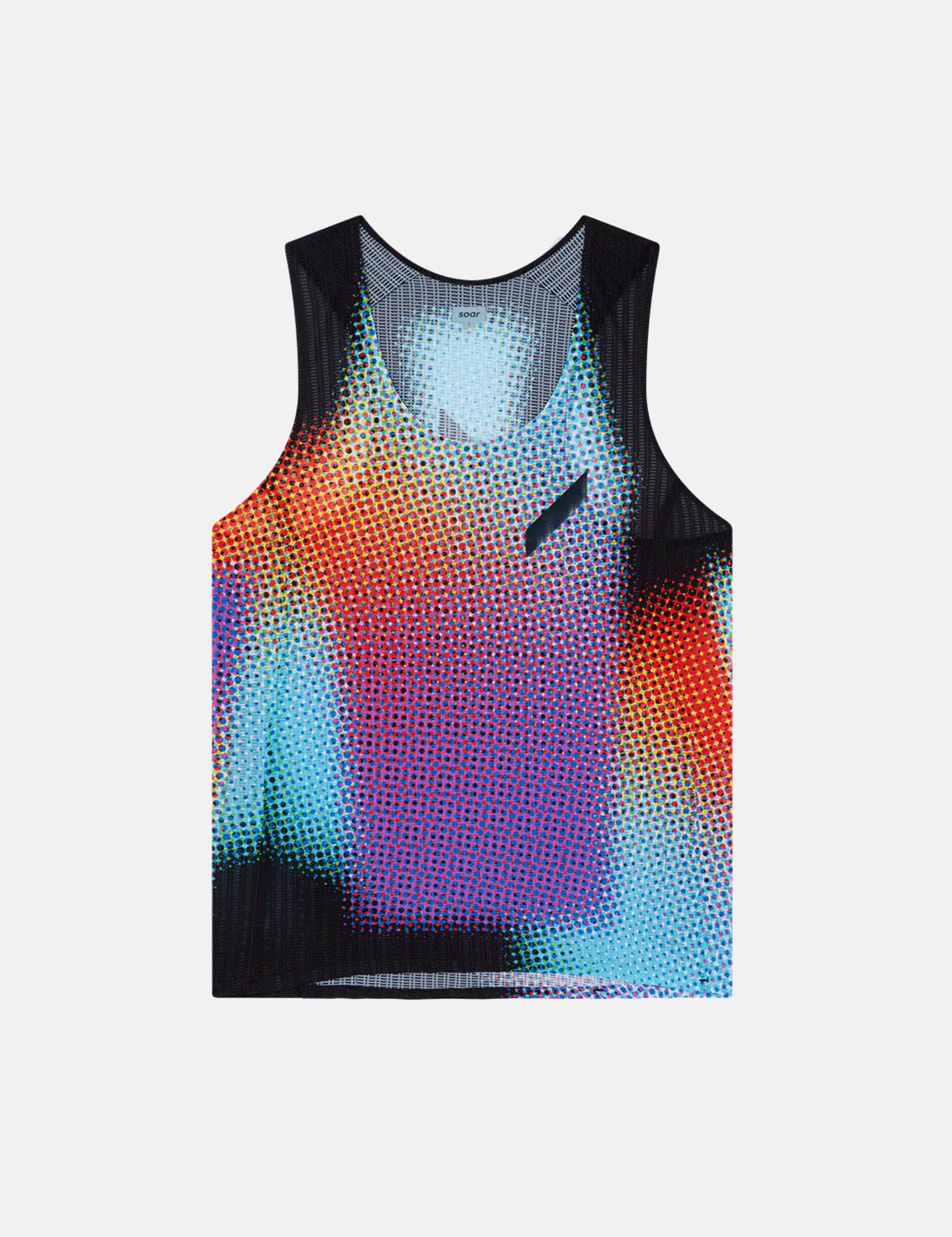 Soar Running Women's Race Vest - Black Rainbow Dot