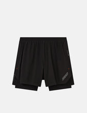 Soar Running Dual Run Shorts - Black/Black