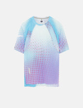 Soar Running Printed Tech T-Shirt - Blue/Magenta