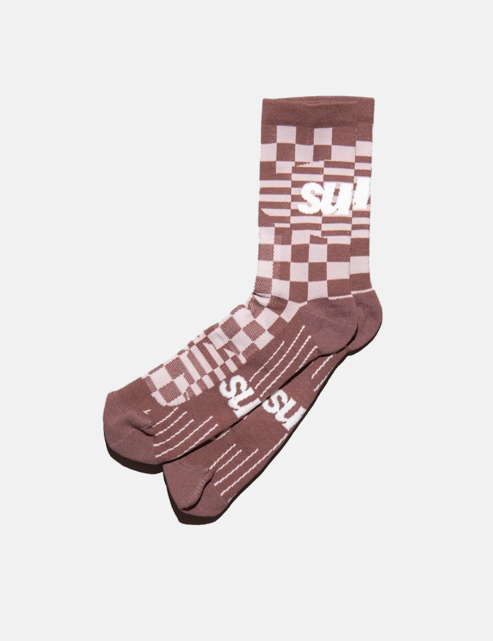 Sums Checkers Socks - Brown
