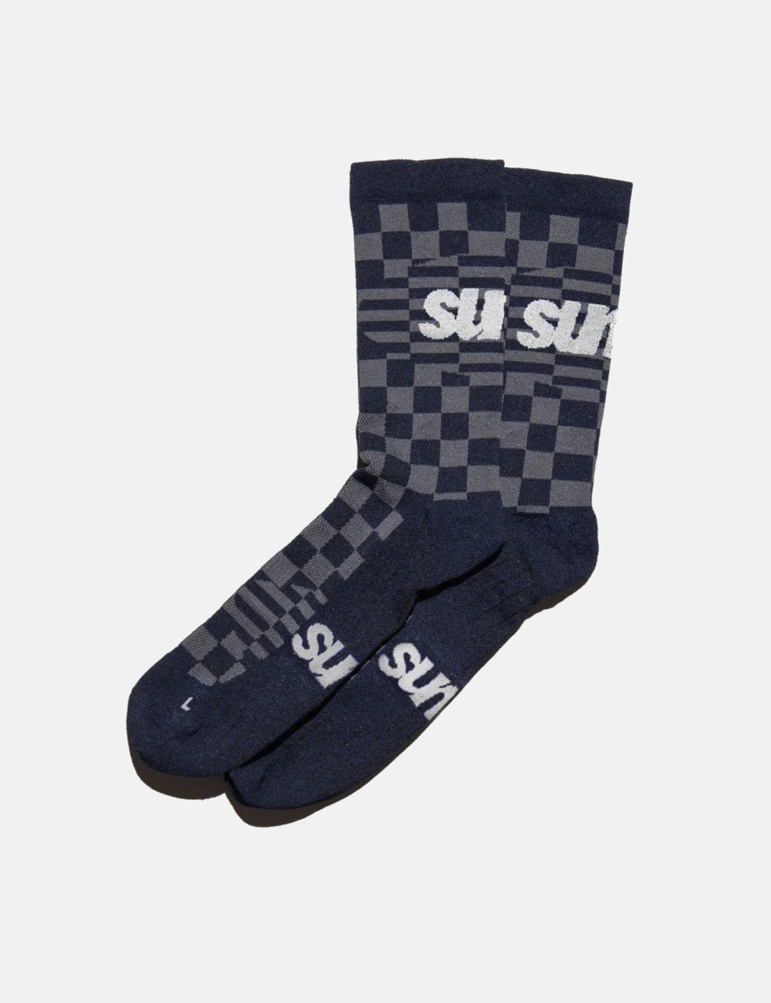 SUMS Checkers Socks - Navy Blue