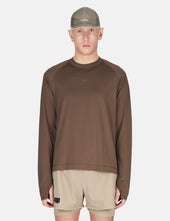 UNNA Shiny Long Sleeve - Wren Brown