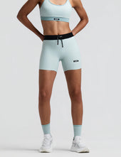 Bandit Women's Striped Cadence™ 5" Compression Shorts - Mist/Lagoon