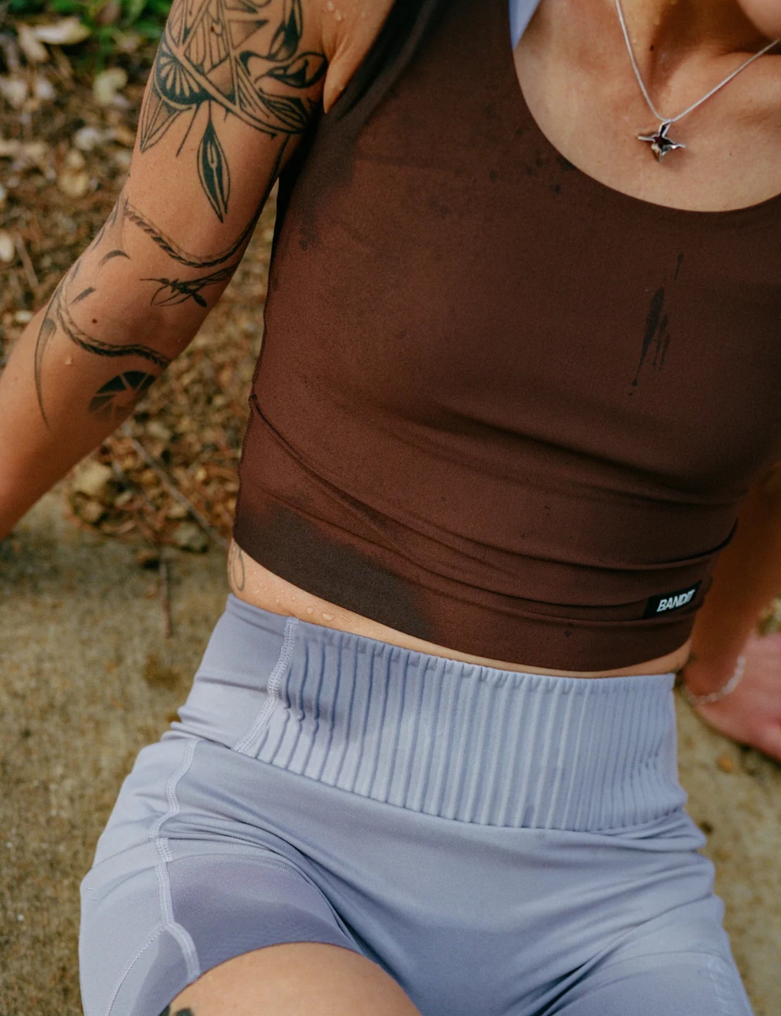 Bandit Women's Adapto Scoopneck Distance Tank - Cacao Brown