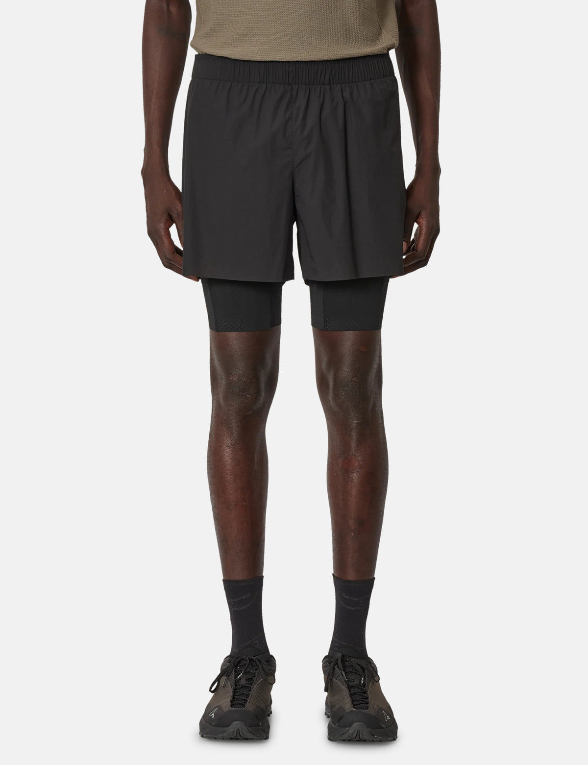 ROA Helder 5 Inch 2-In-1 Running Shorts - Black