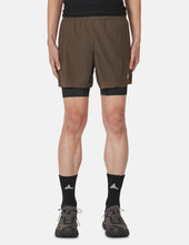 ROA Helder 5 Inch 2-In-1 Running Shorts - Brown