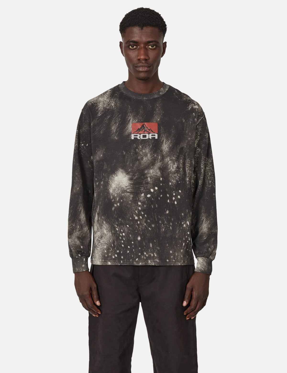 ROA Fuzzy Print Long Sleeve - Fuzzy Brown