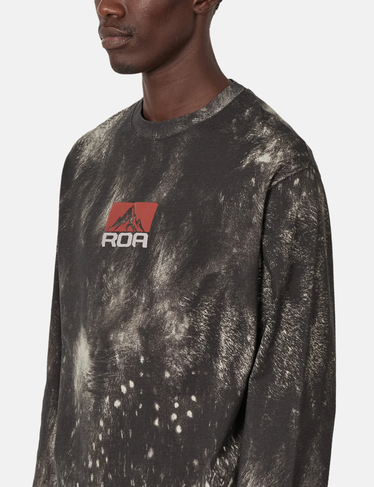 ROA Fuzzy Print Long Sleeve - Fuzzy Brown