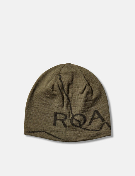 ROA Logo Wool Beanie Hat - Sage Green | Benchmark